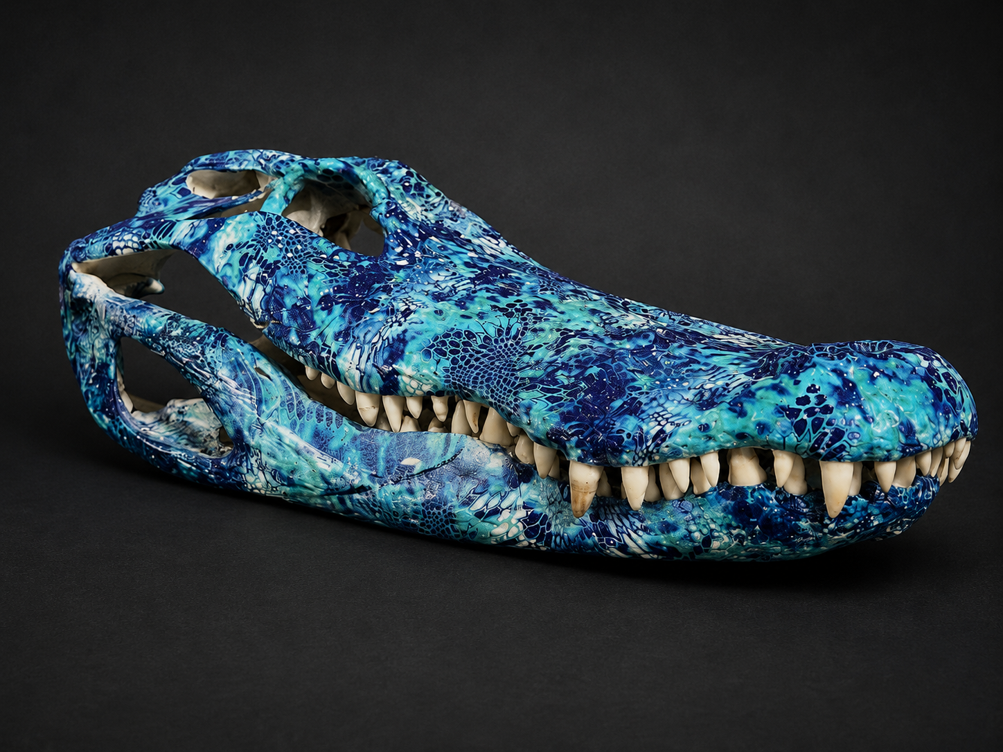 Custom alligator skull finish